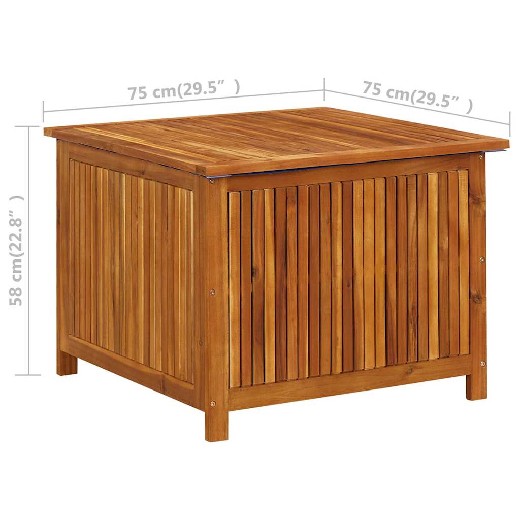Záhradný úložný box 75x75x58 cm masívne akáciové drevo