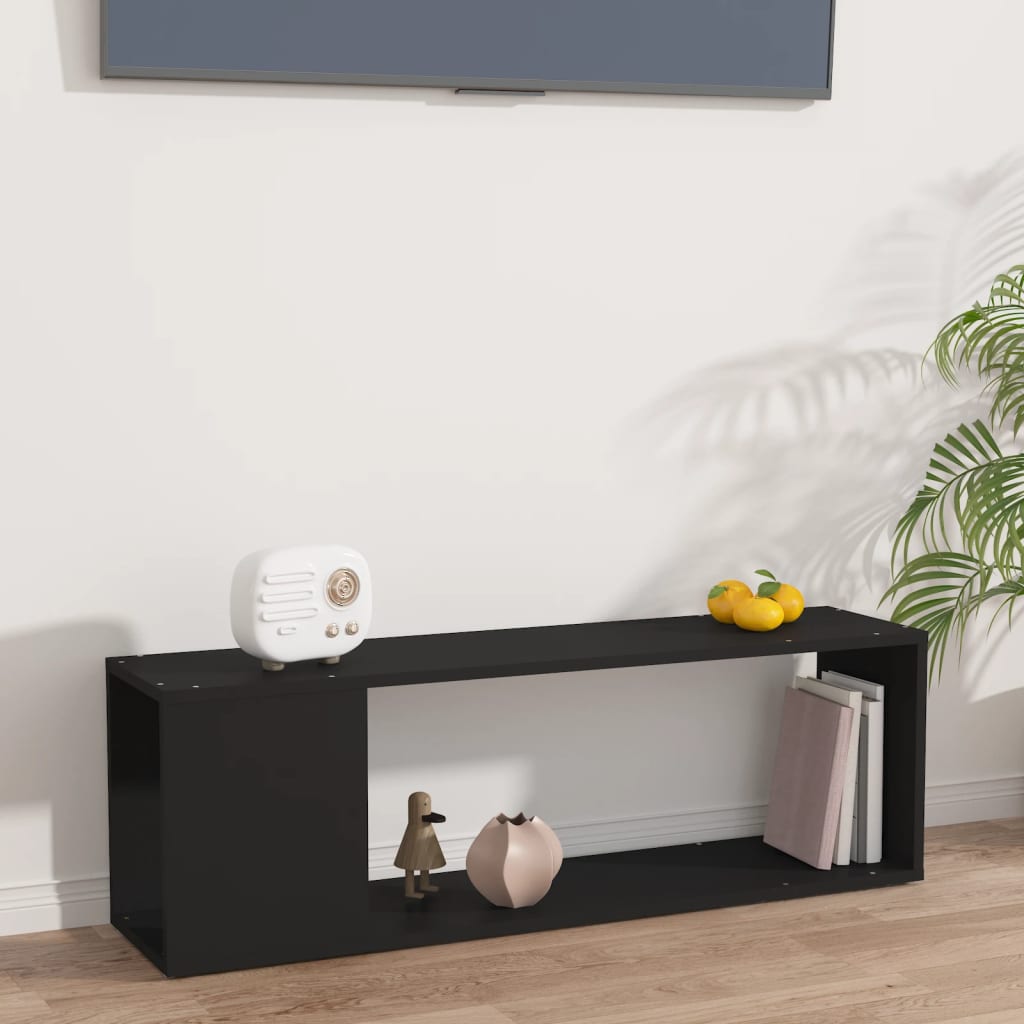 TV skrinka, čierna 100x24x32 cm, kompozitné drevo