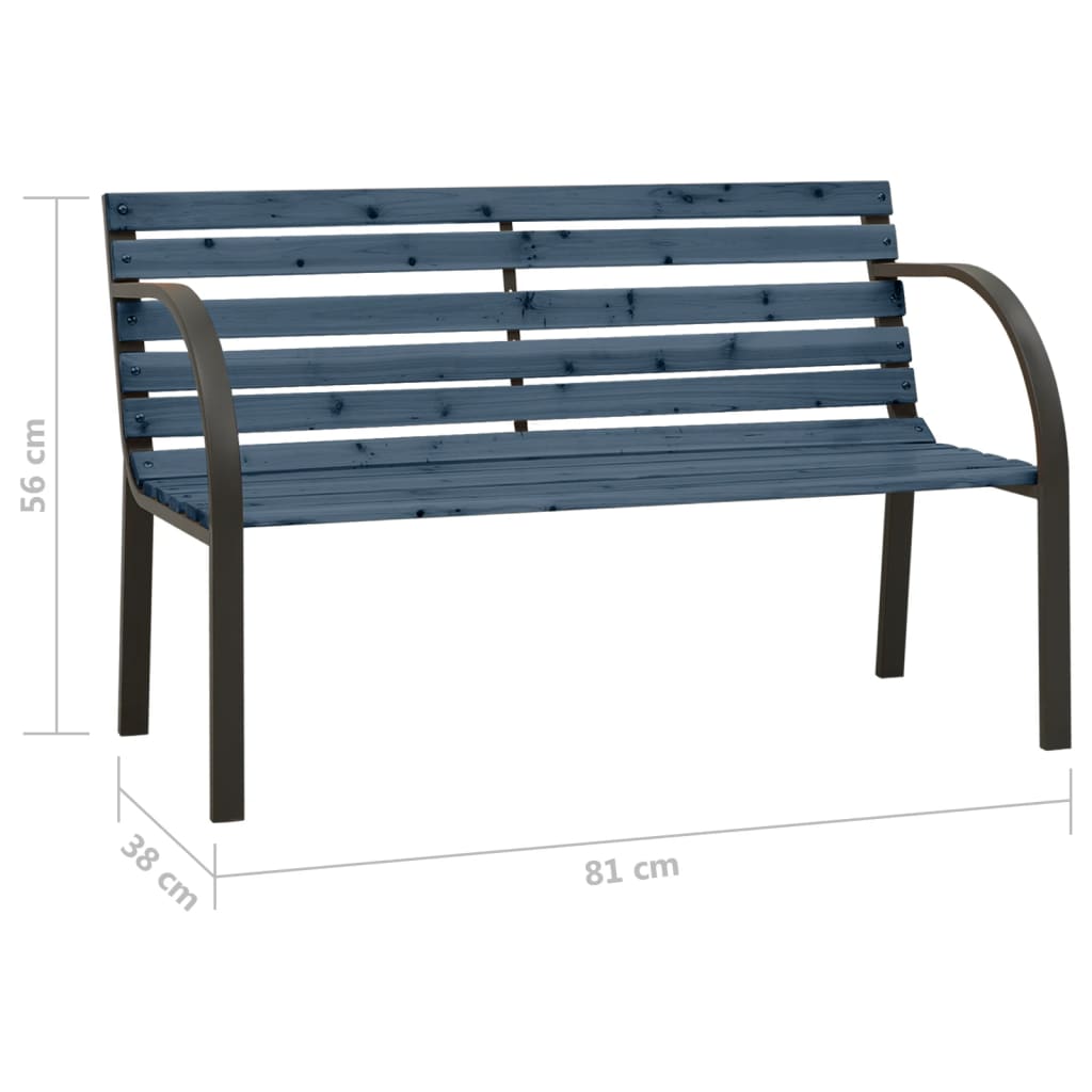 Detská záhradná lavička 81 cm čínska jedľa sivá