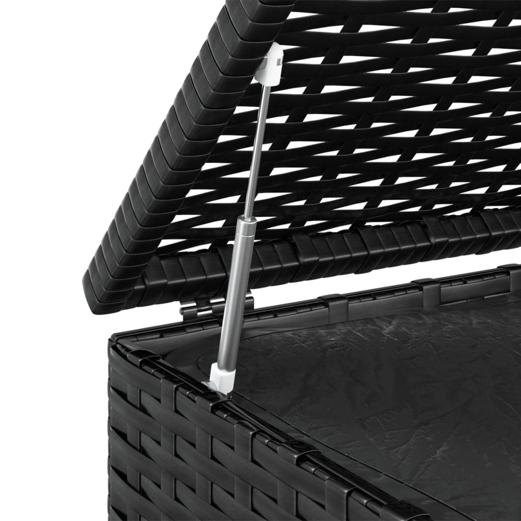 Záhradný úložný box z polyratanu 100x49x103,5 cm čierny