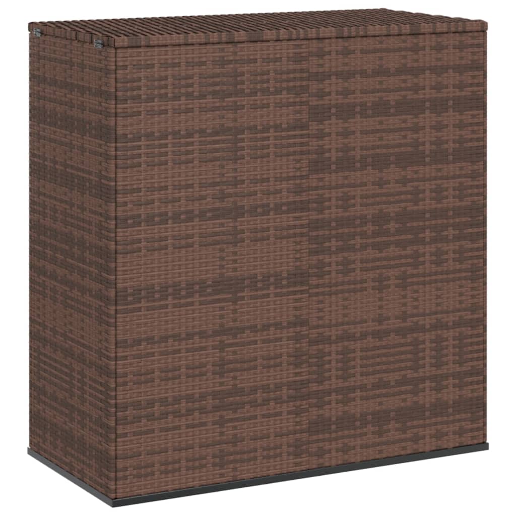 Záhradný úložný box z polyratanu 100x49x103,5 cm hnedý