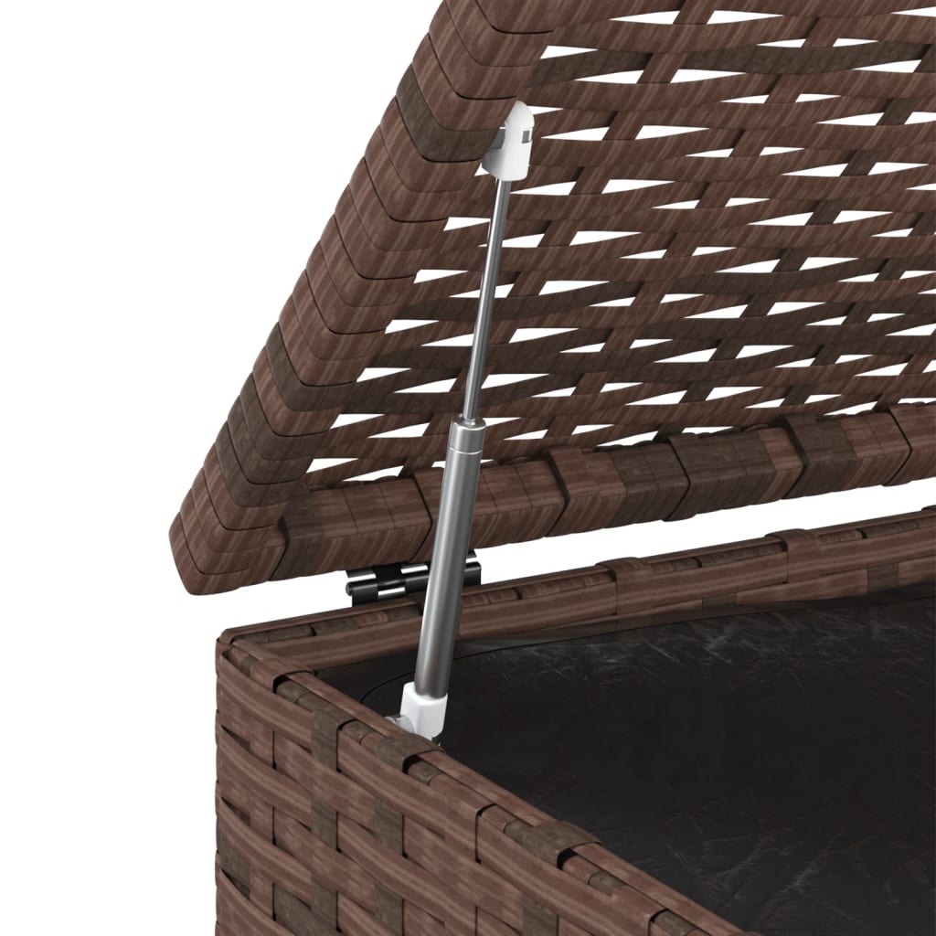 Záhradný úložný box z polyratanu 100x49x103,5 cm hnedý