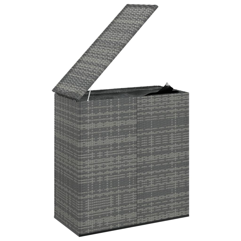 Záhradný úložný box z polyratanu 100x49x103,5 cm sivý