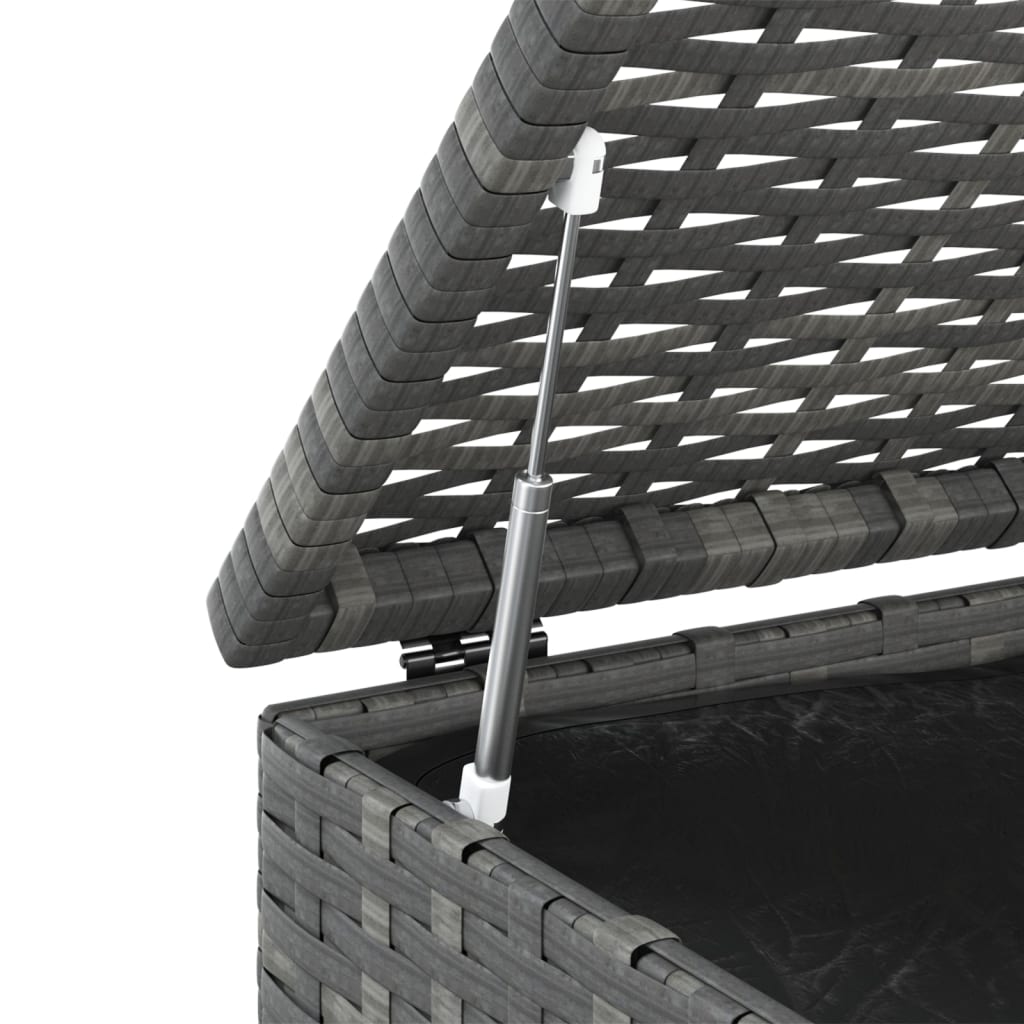 Záhradný úložný box z polyratanu 100x49x103,5 cm sivý