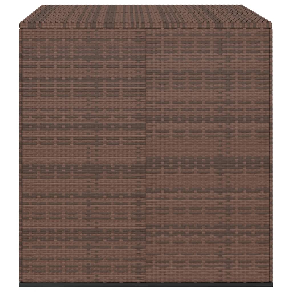 Záhradný úložný box z polyratanu 100x97,5x104 cm hnedý