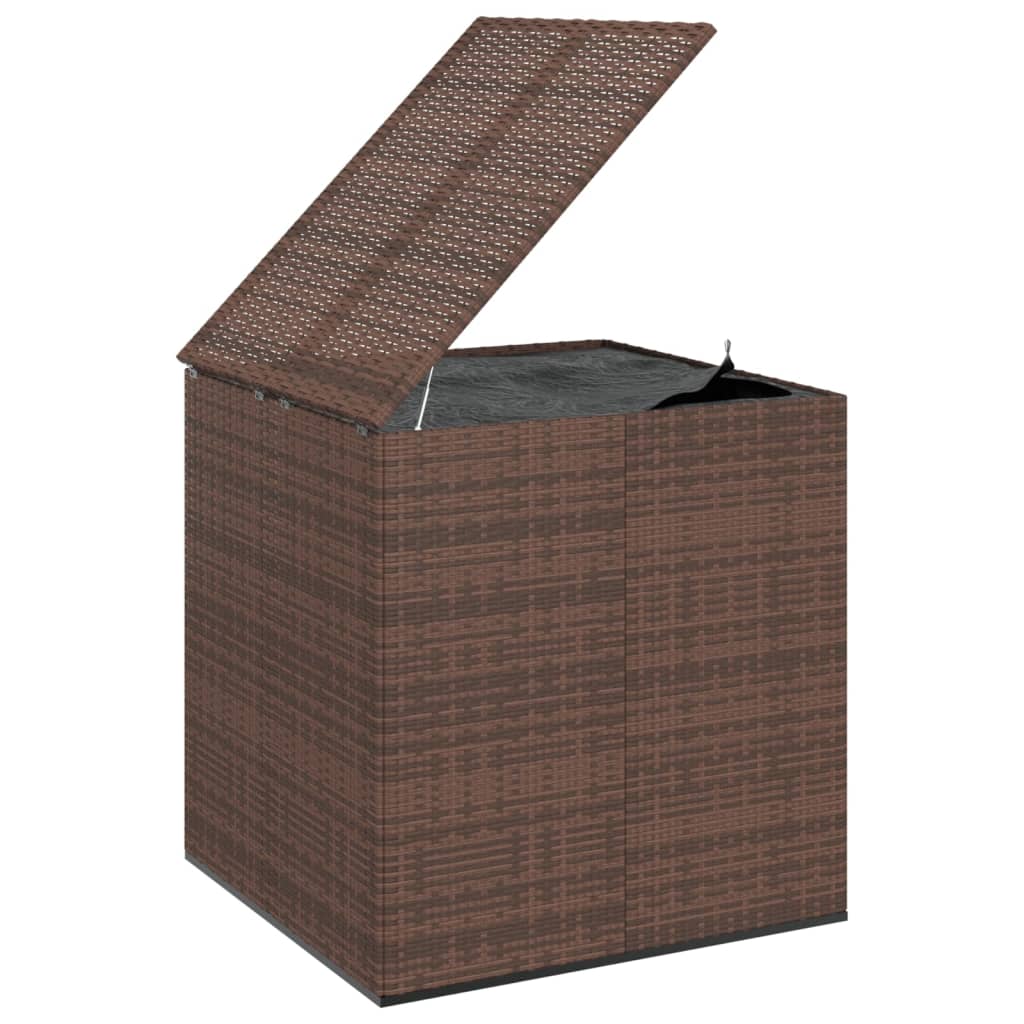 Záhradný úložný box z polyratanu 100x97,5x104 cm hnedý