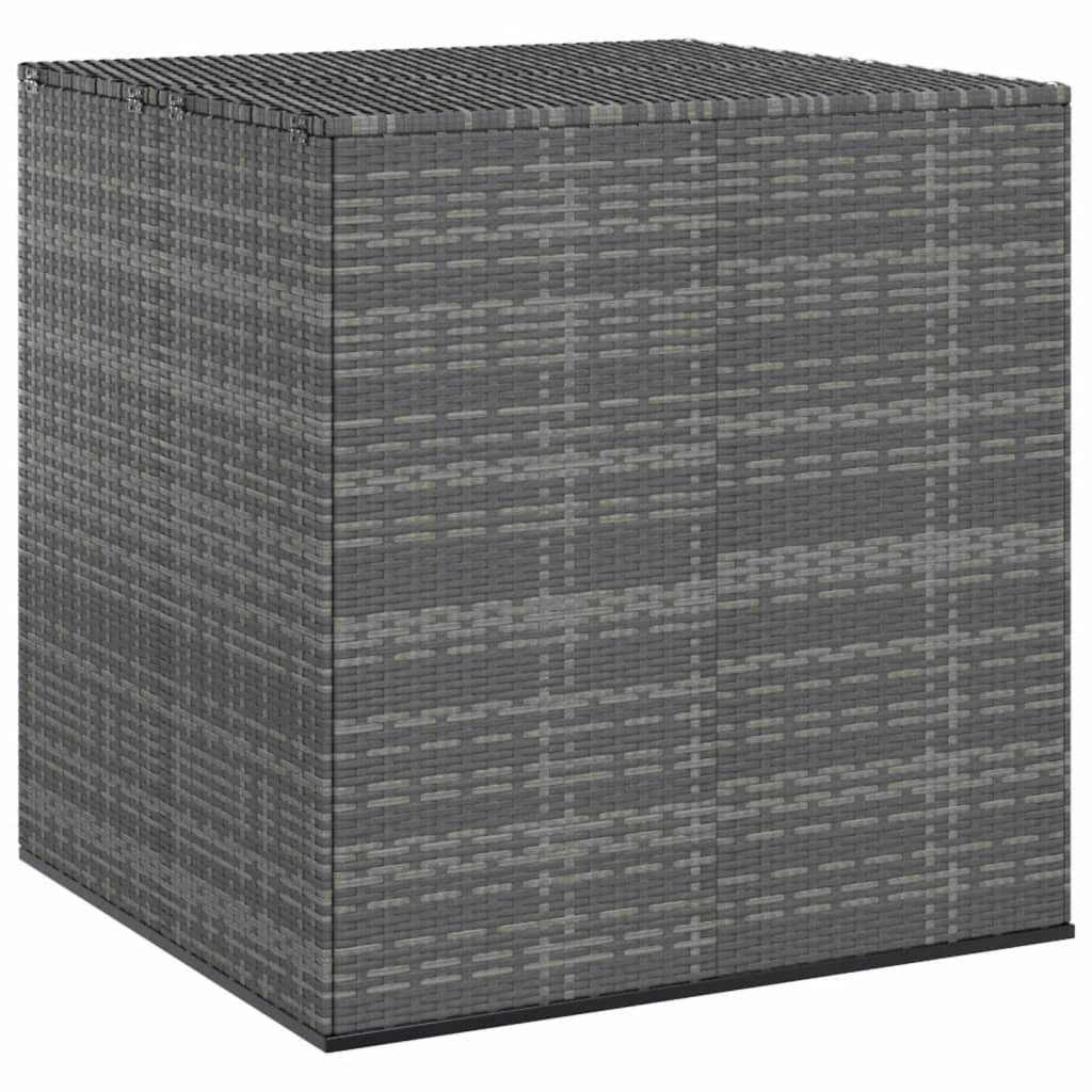 Záhradný úložný box z polyratanu 100x97,5x104 cm sivý