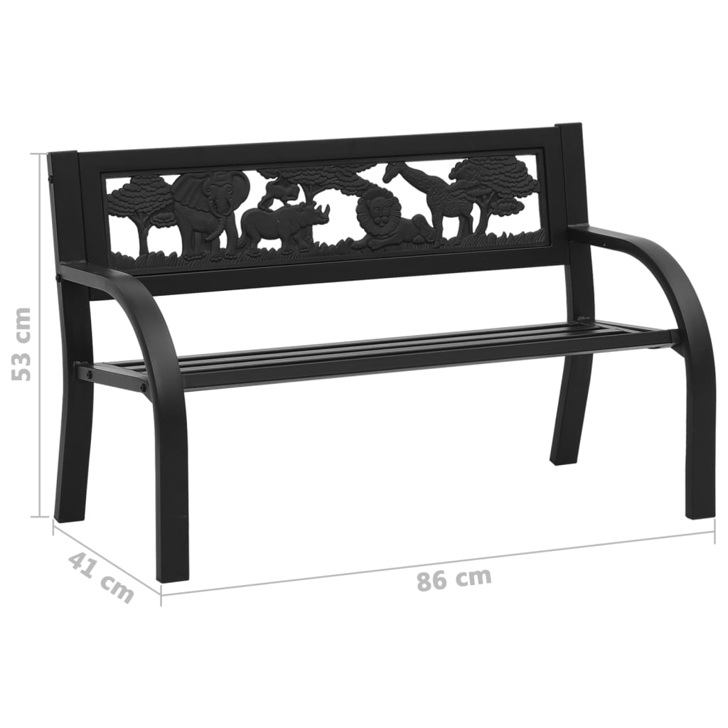 Detská záhradná lavička 86 cm oceľová