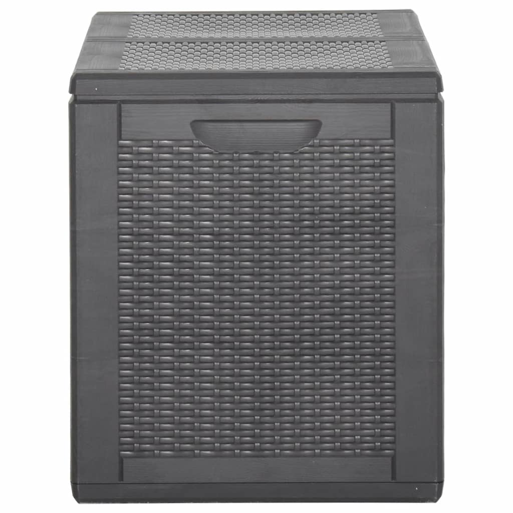 Záhradný úložný box 180 l, čierny, PP ratan