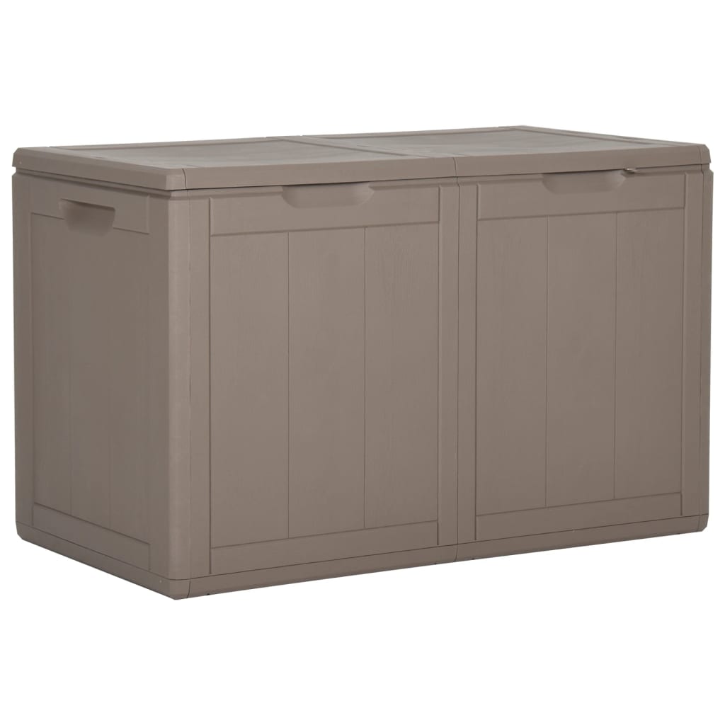 Záhradný úložný box 180 l, hnedý, PP ratan