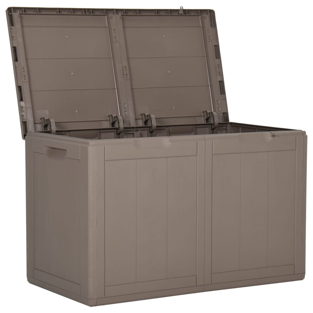 Záhradný úložný box 180 l, hnedý, PP ratan