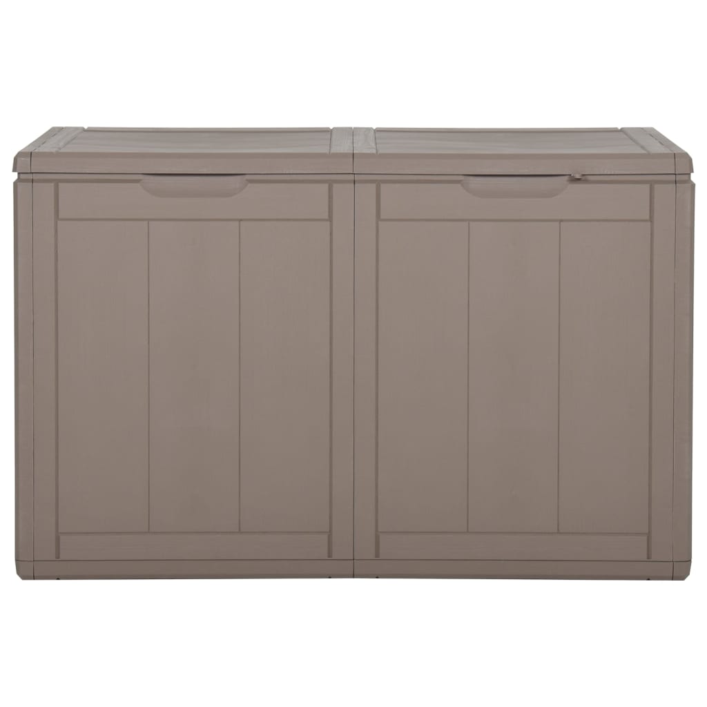 Záhradný úložný box 180 l, hnedý, PP ratan