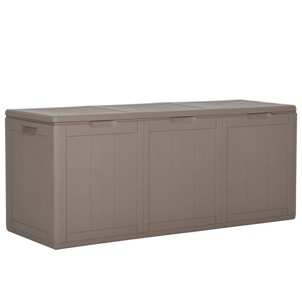 Záhradný úložný box 270 l, hnedý, PP ratan