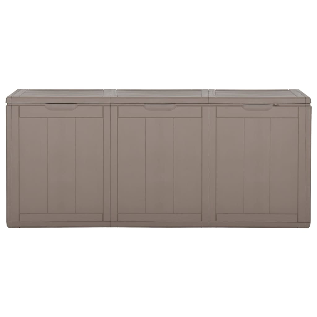 Záhradný úložný box 270 l, hnedý, PP ratan