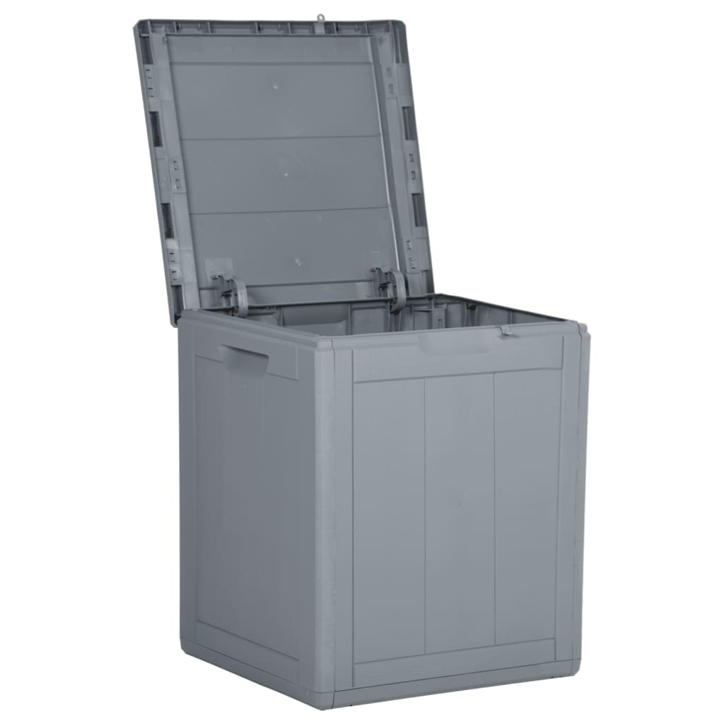 Záhradný úložný box 90 l, sivý, PP ratan