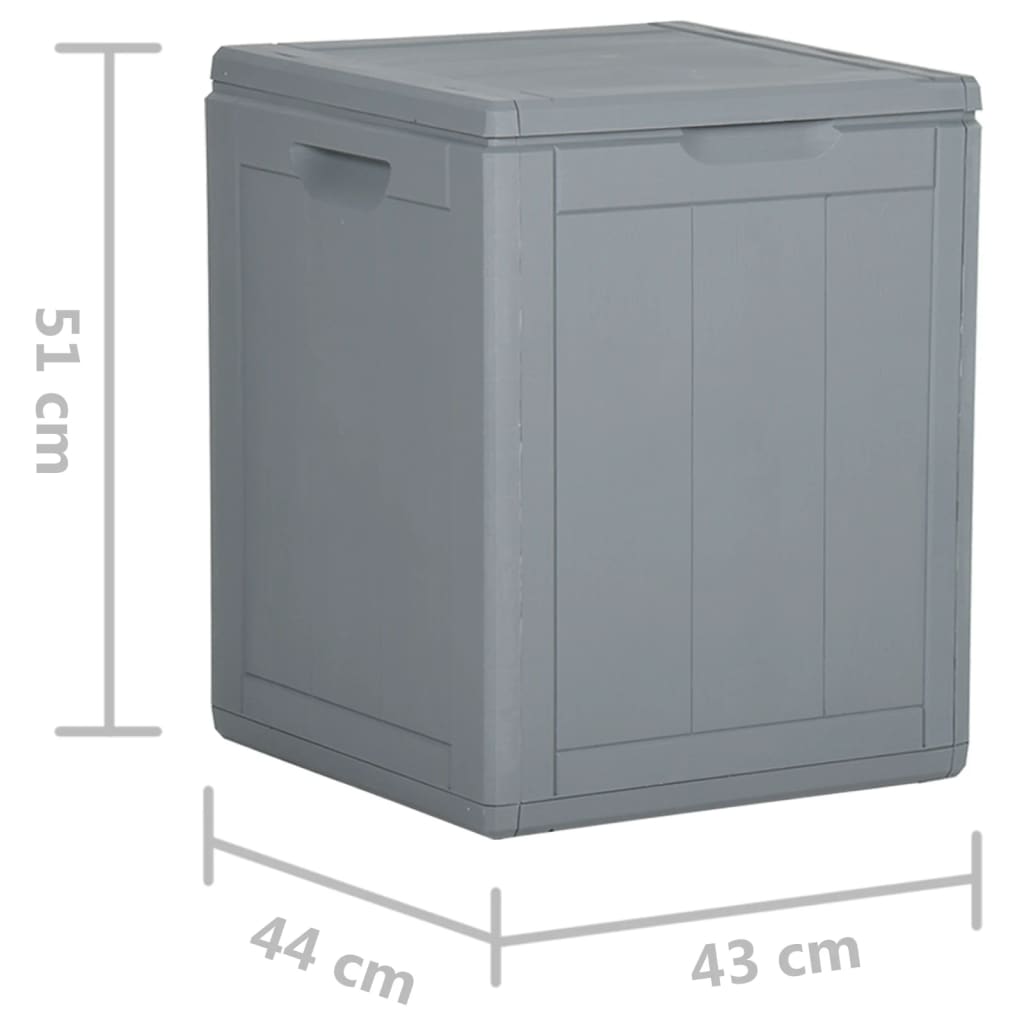 Záhradný úložný box 90 l, sivý, PP ratan