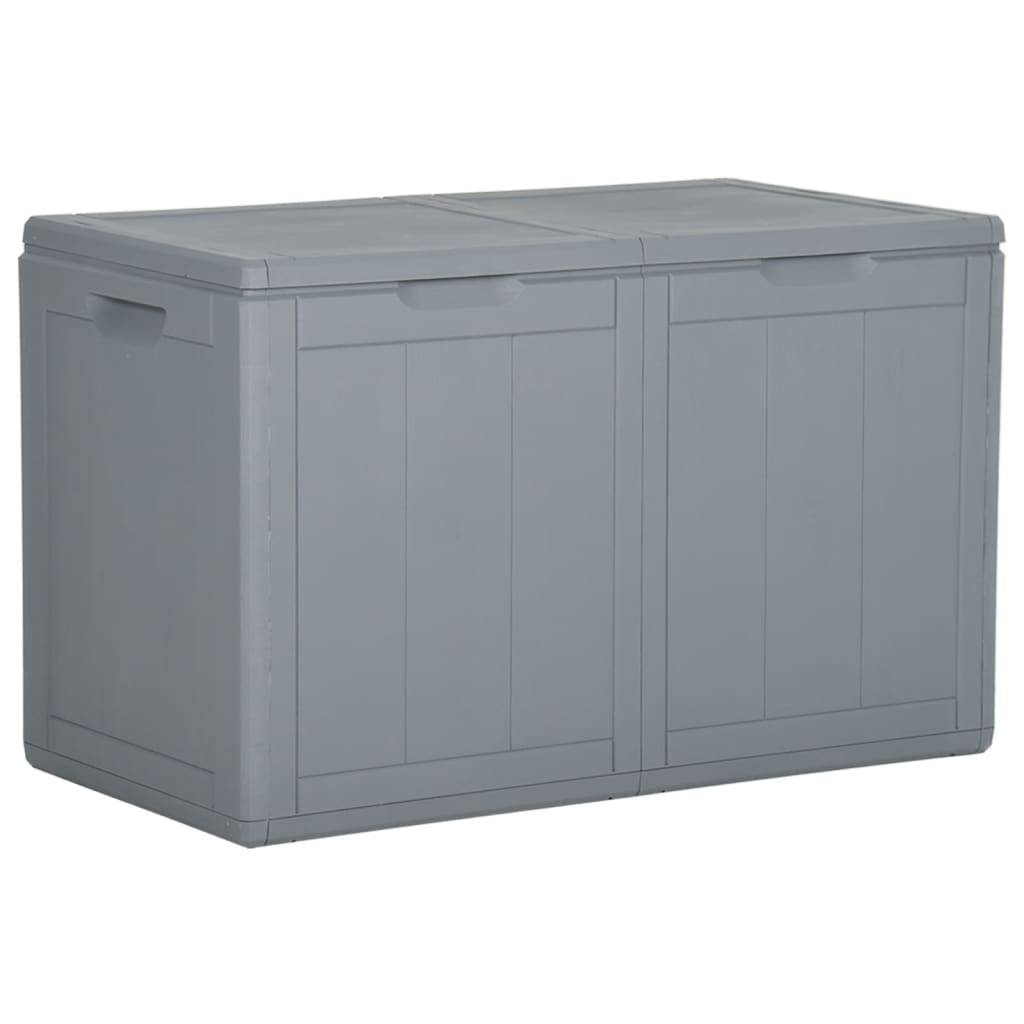 Záhradný úložný box 180 l, sivý, PP ratan