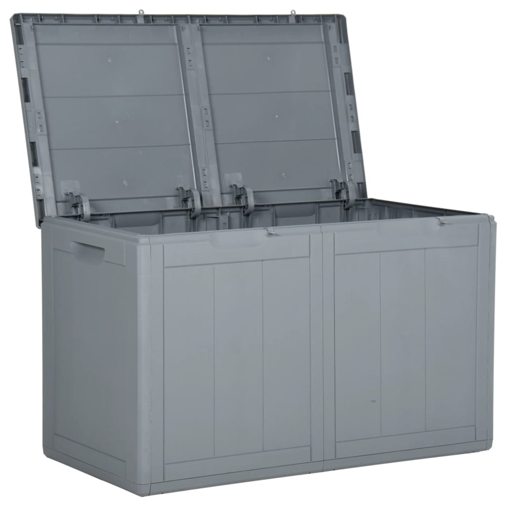 Záhradný úložný box 180 l, sivý, PP ratan