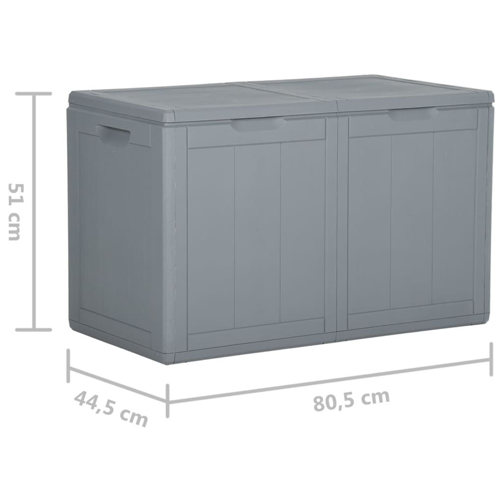 Záhradný úložný box 180 l, sivý, PP ratan