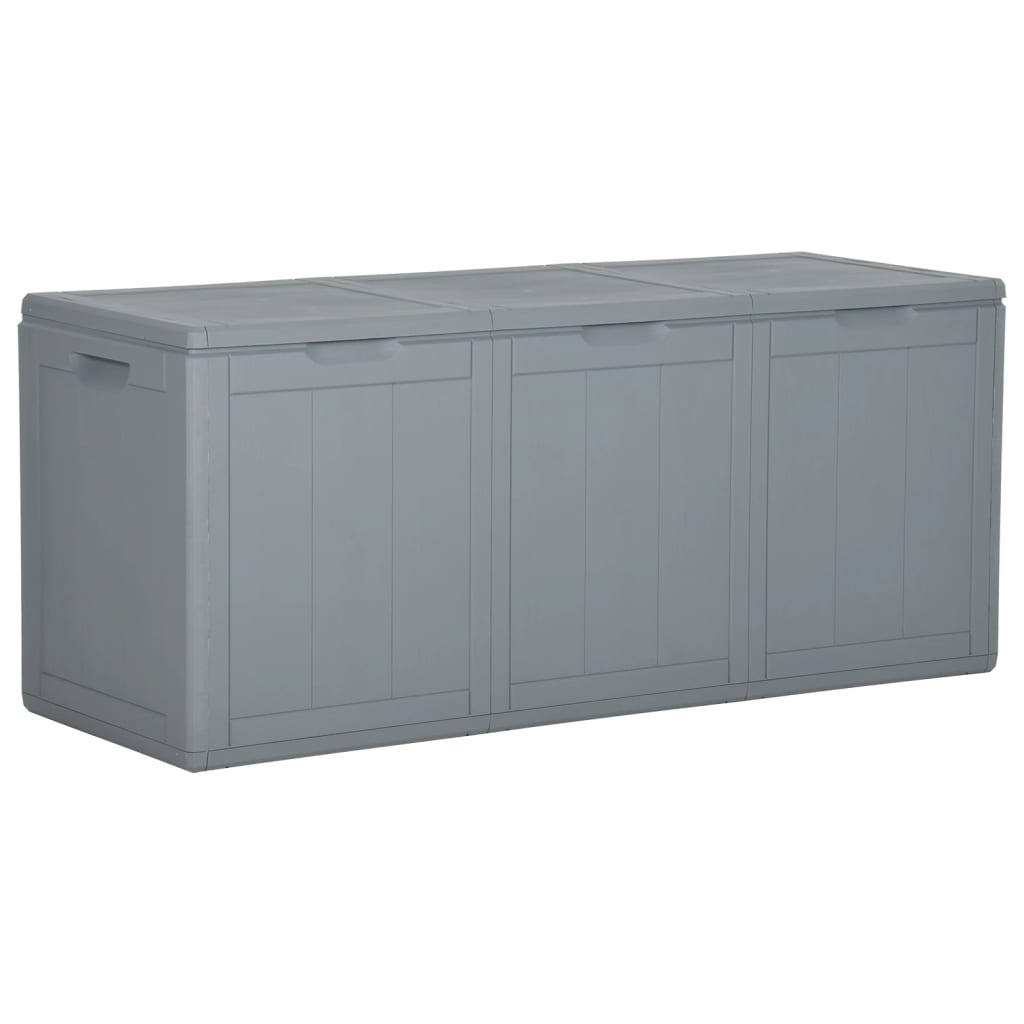 Záhradný úložný box 270 l, sivý, PP ratan