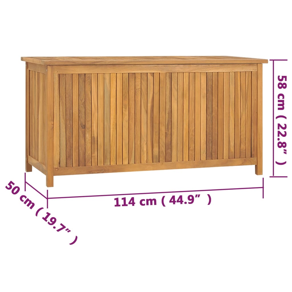 Záhradný box 114x50x58 cm masívne teakové drevo