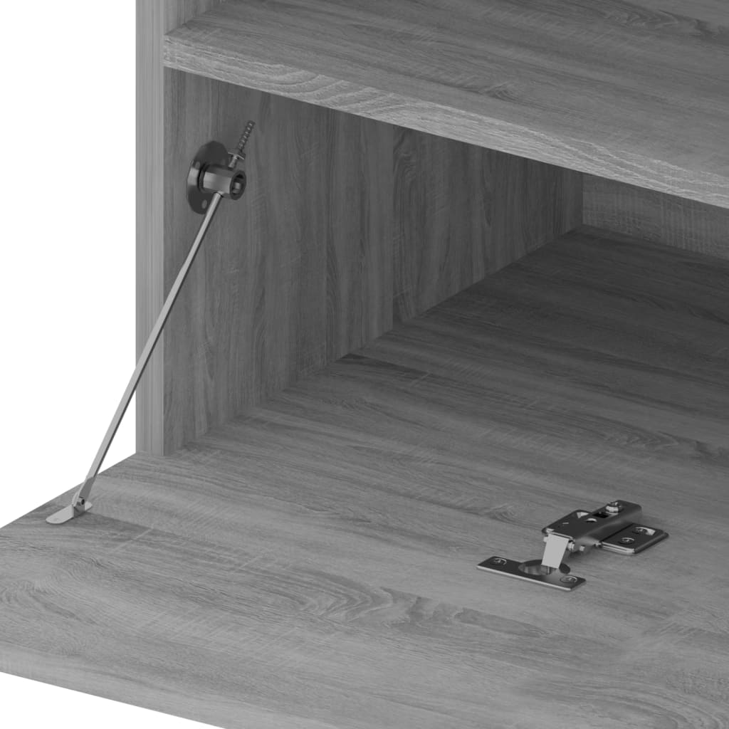 TV skrinka s LED svetlami sivý dub sonoma 75x35x40 cm