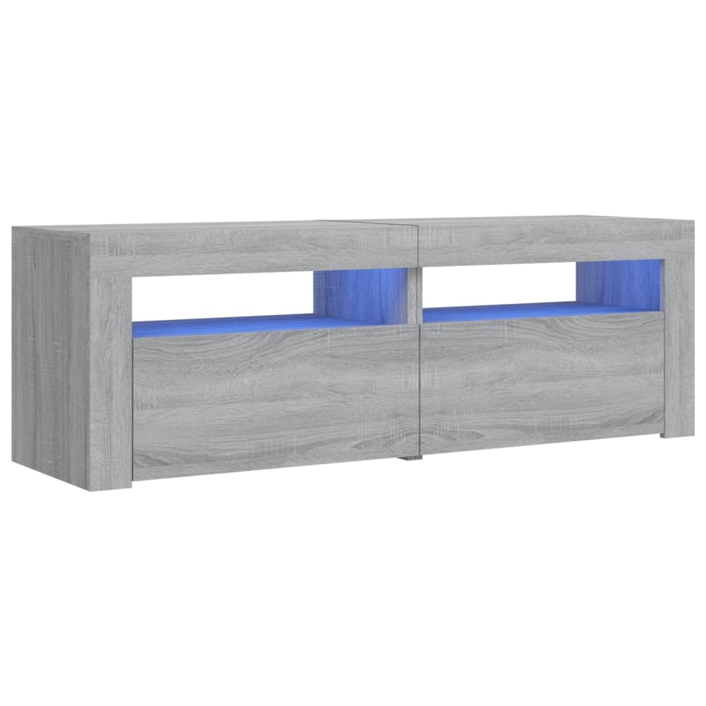 TV skrinka s LED, sivý dub sonoma 120x35x40 cm