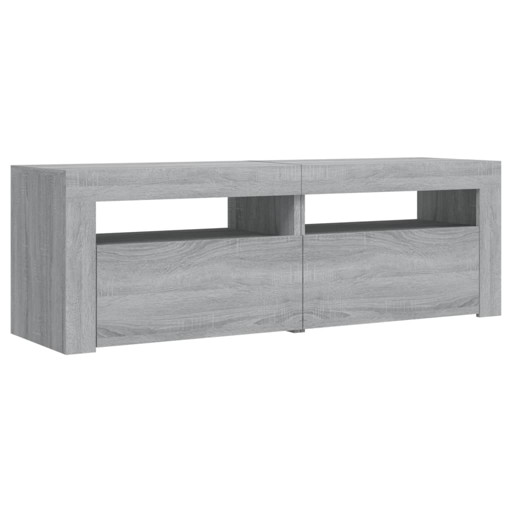 TV skrinka s LED, sivý dub sonoma 120x35x40 cm