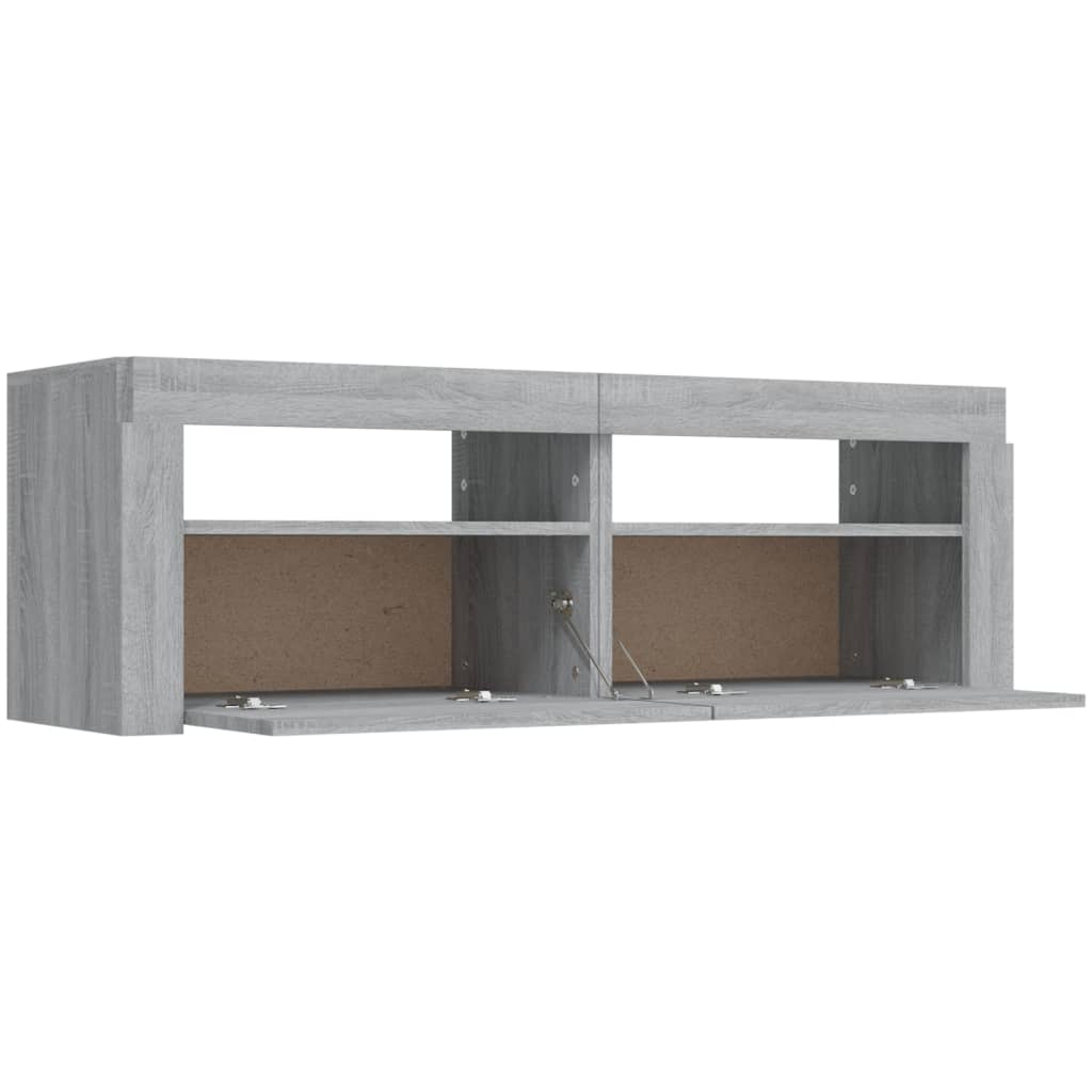 TV skrinka s LED, sivý dub sonoma 120x35x40 cm