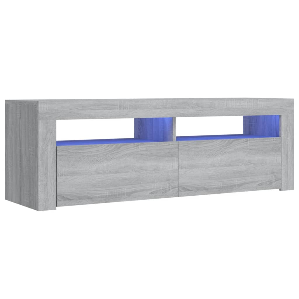 TV skrinka s LED, sivý dub sonoma 120x35x40 cm