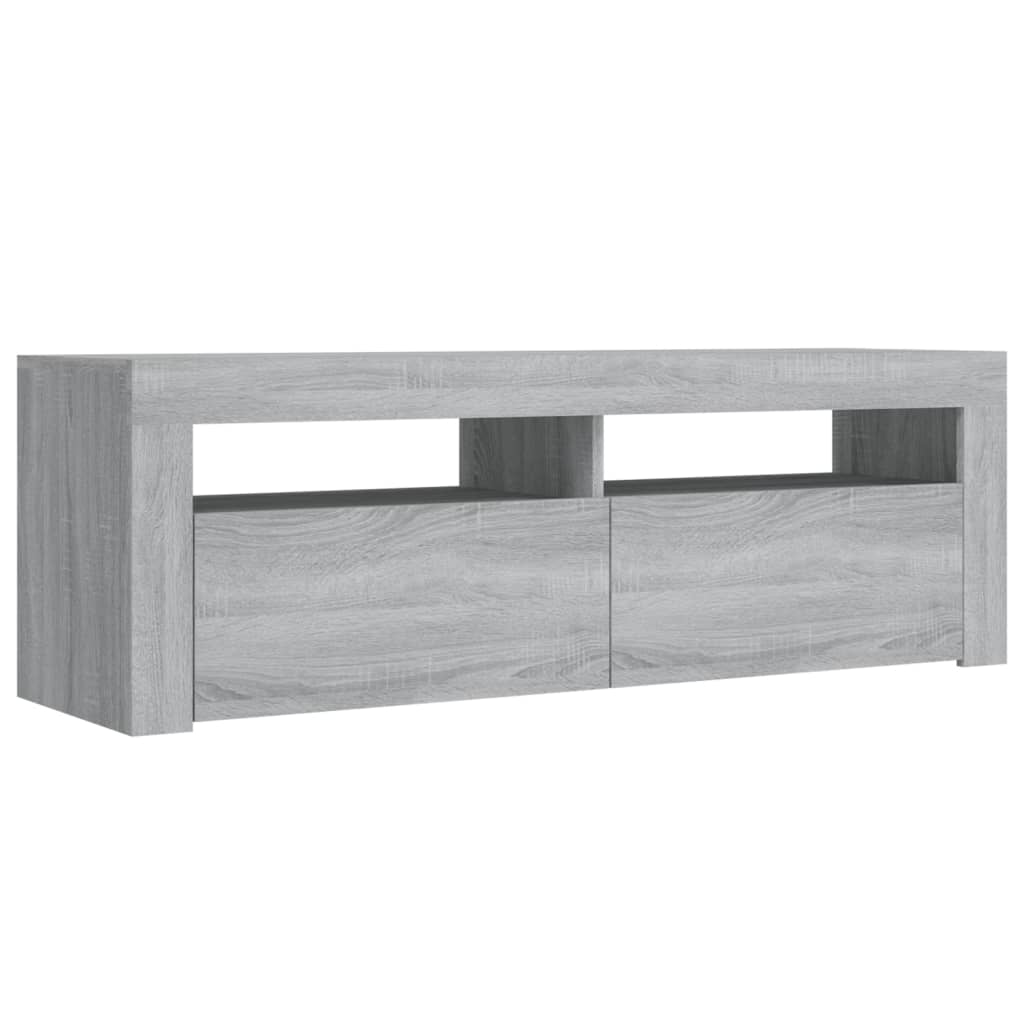 TV skrinka s LED, sivý dub sonoma 120x35x40 cm