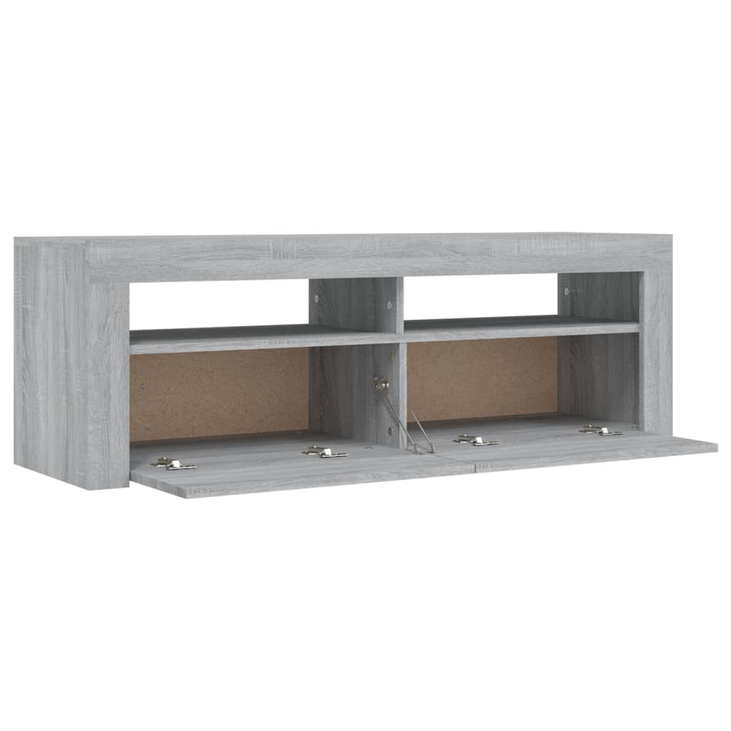 TV skrinka s LED, sivý dub sonoma 120x35x40 cm