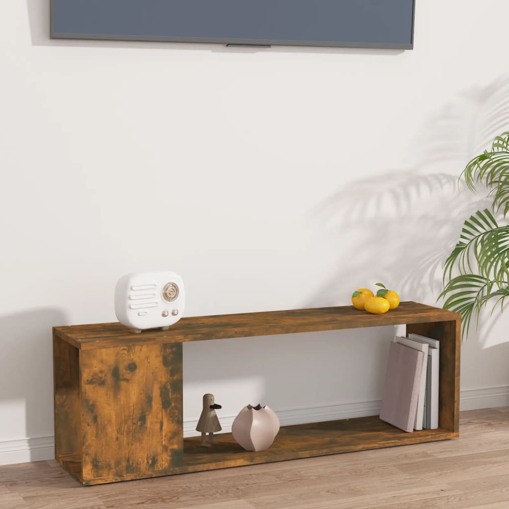 TV skrinka dymový dub 100x24x32 cm spracované drevo
