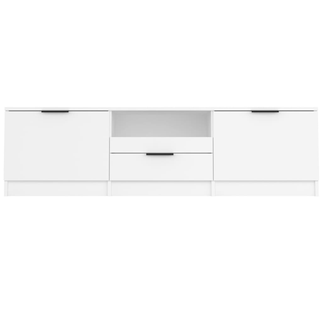 TV stolík biely 140x35x40 cm spracované drevo