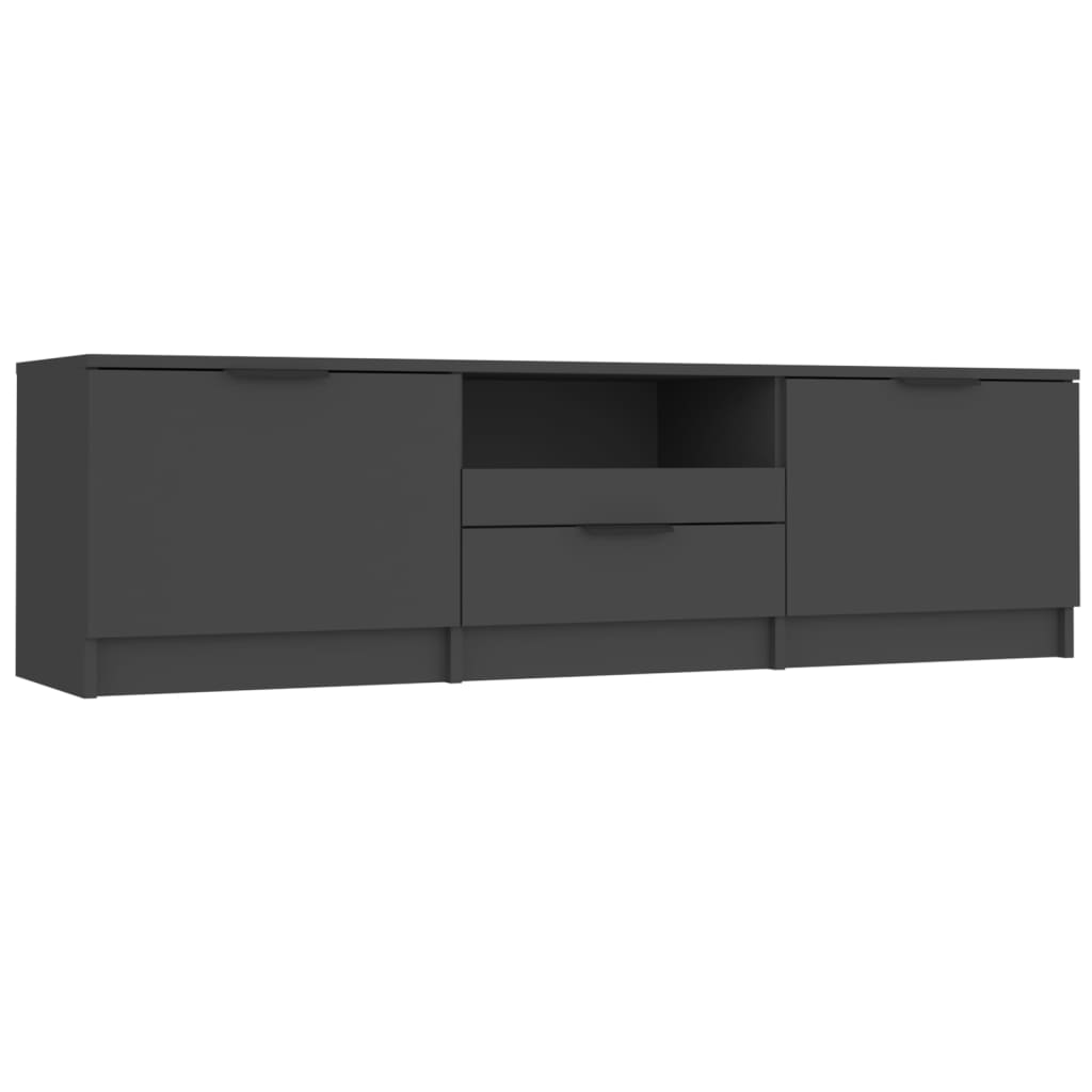 TV stolík čierny 140x35x40 cm spracované drevo