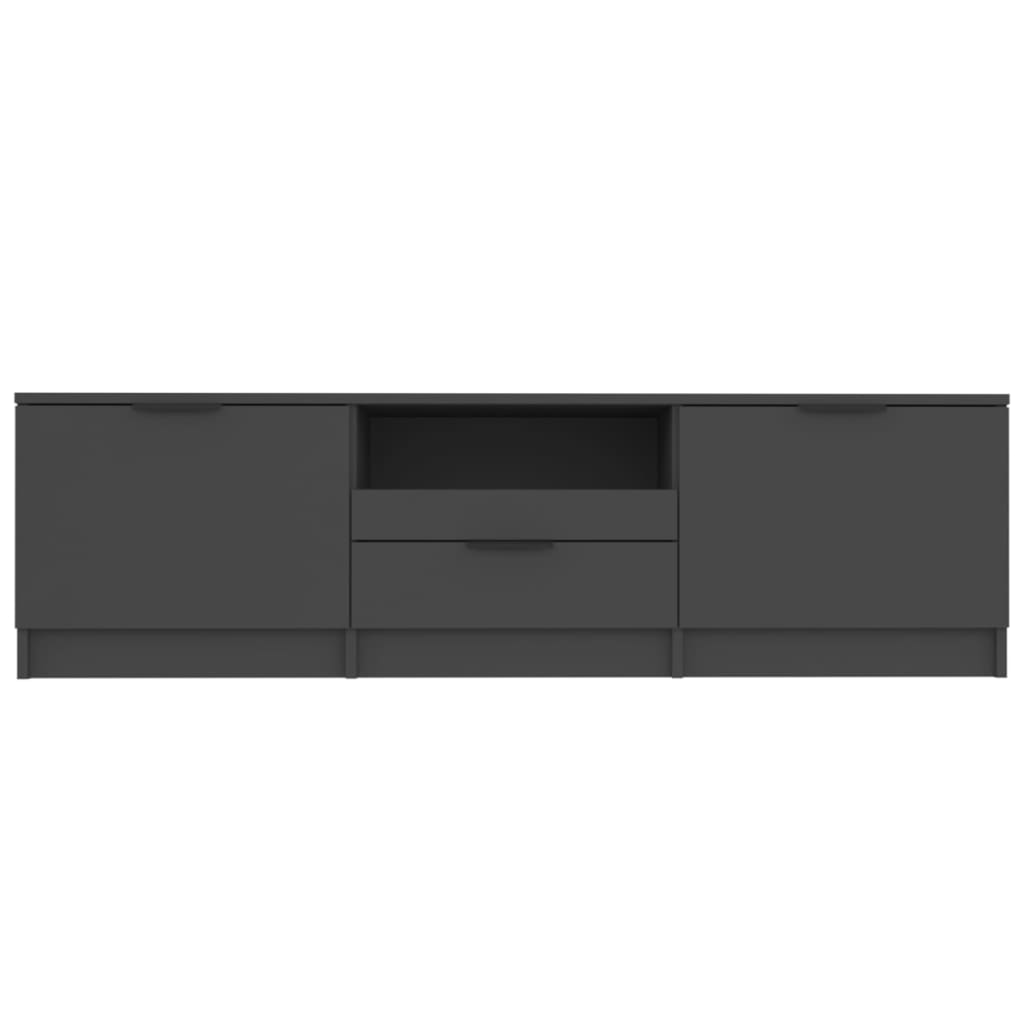 TV stolík čierny 140x35x40 cm spracované drevo
