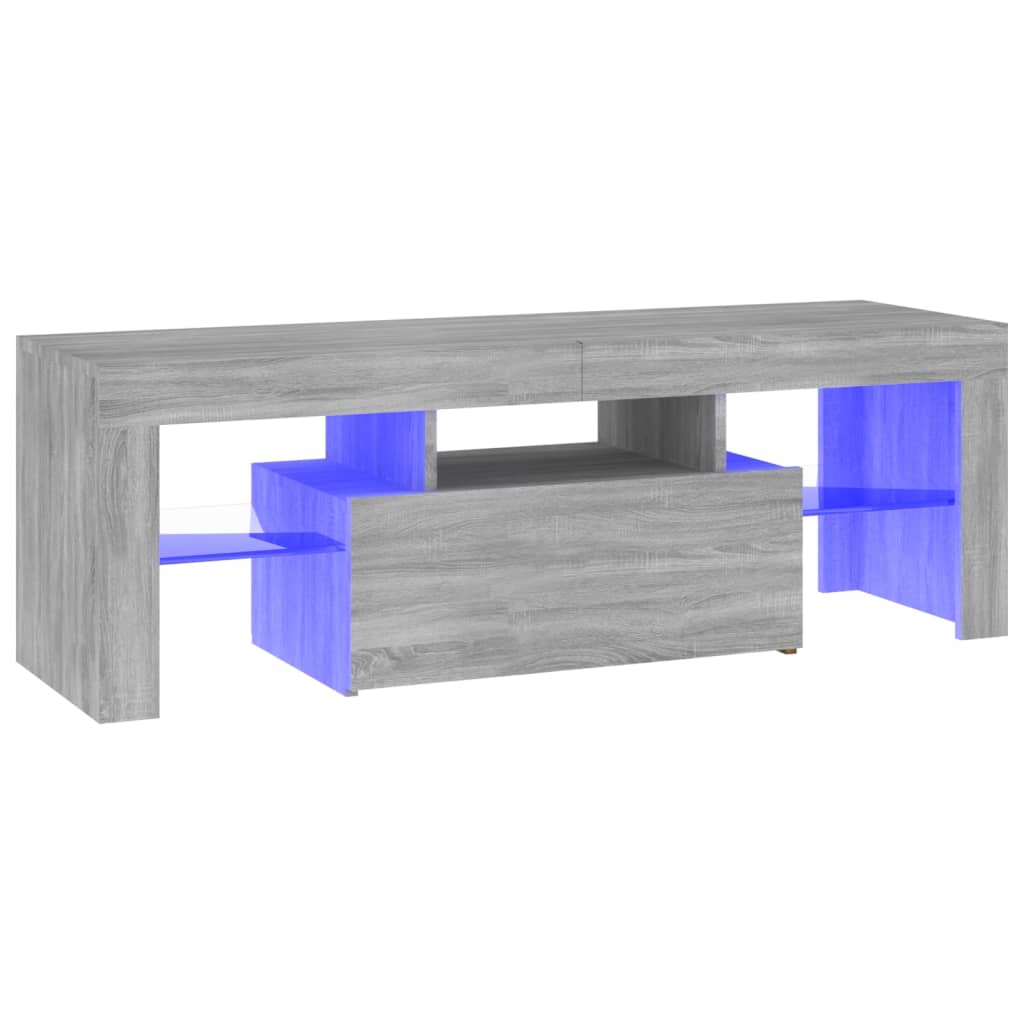 TV skrinka s LED, sivý dub sonoma 120x35x40 cm