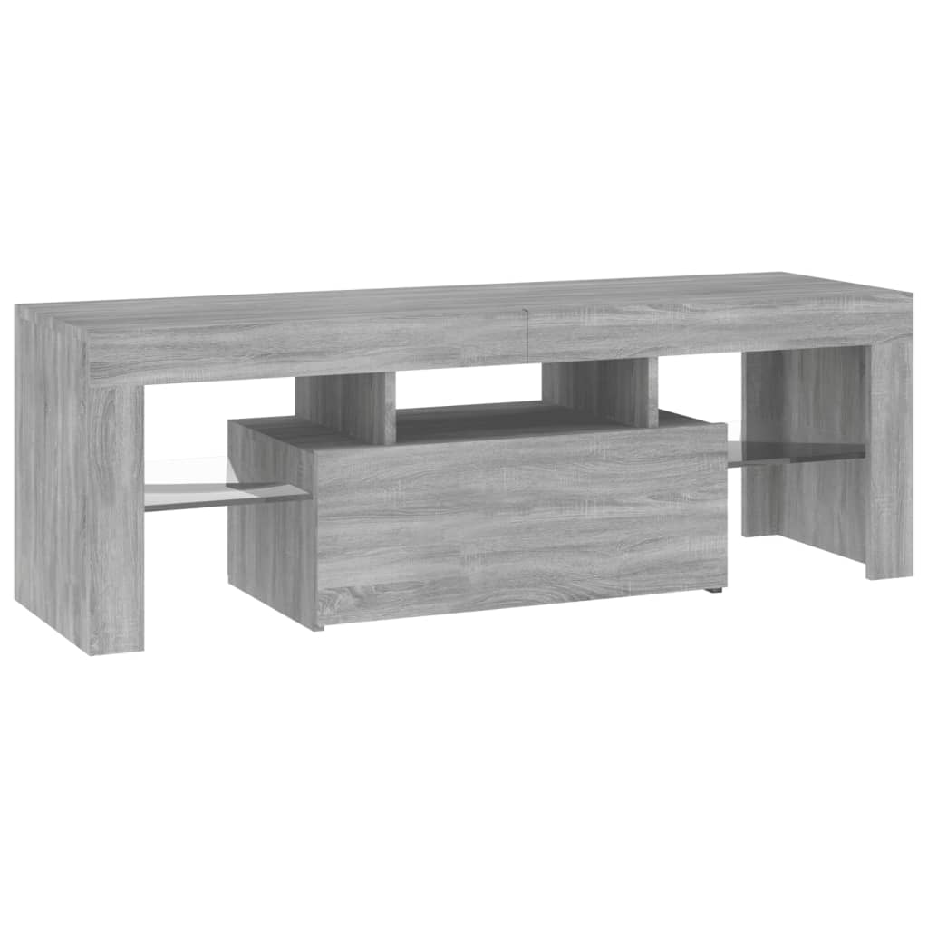 TV skrinka s LED, sivý dub sonoma 120x35x40 cm