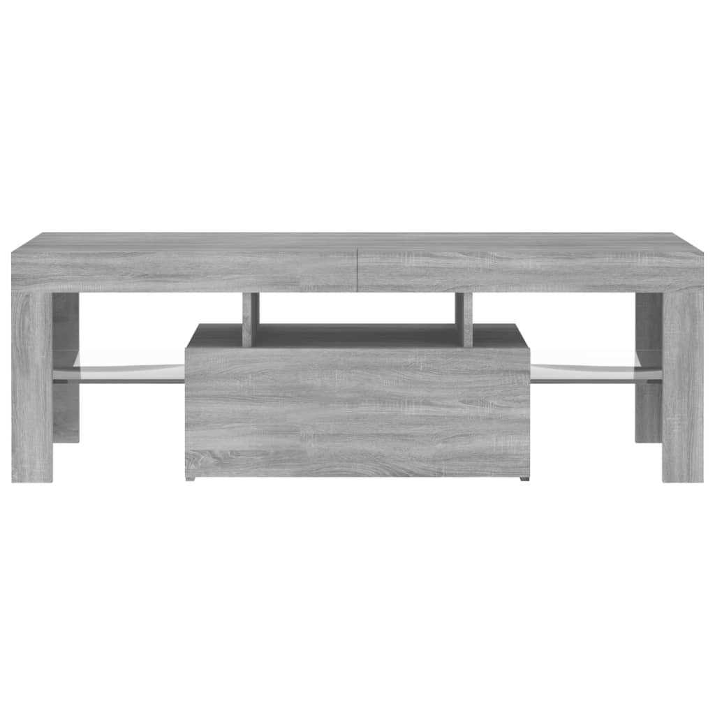 TV skrinka s LED, sivý dub sonoma 120x35x40 cm