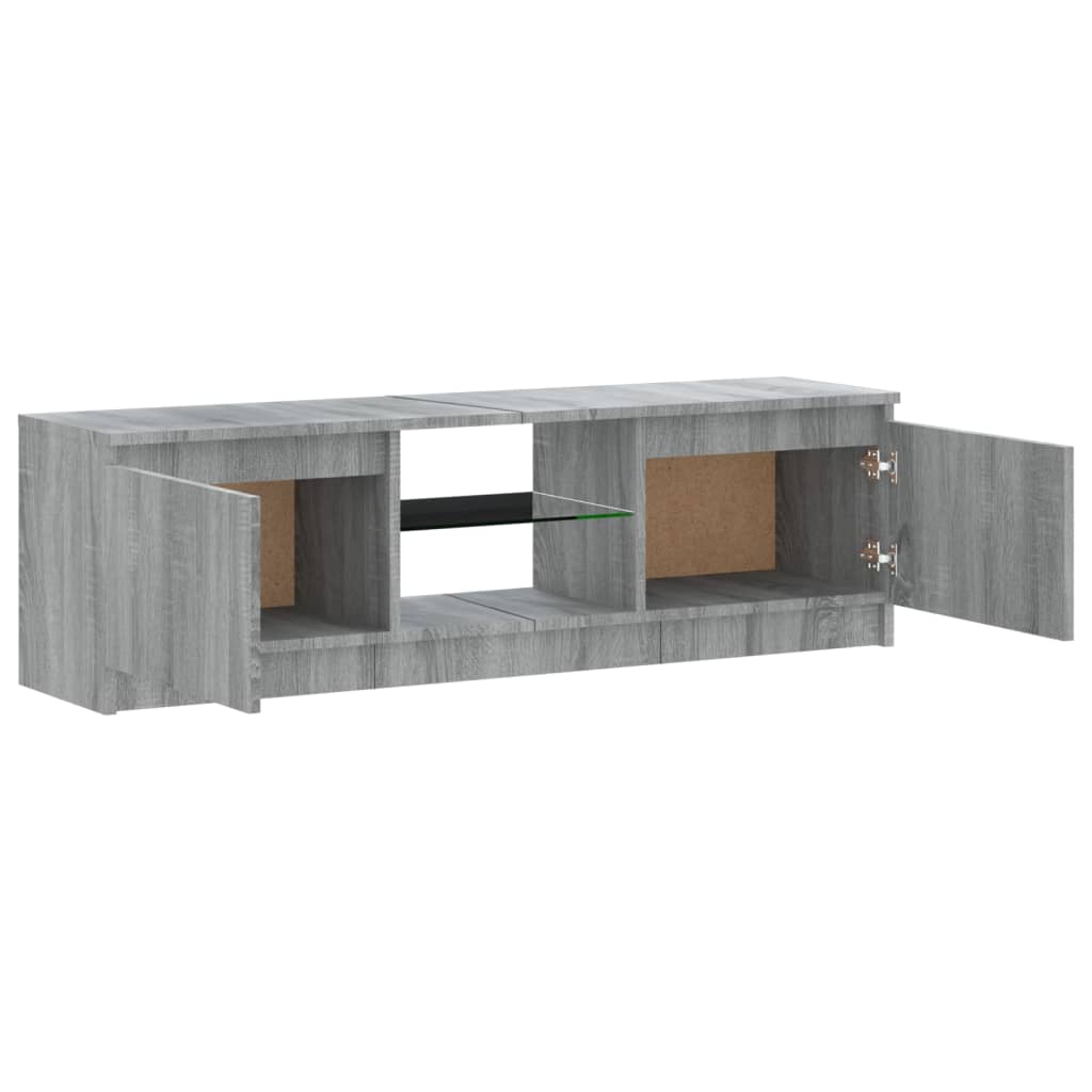 TV skrinka s LED, sivý dub sonoma 120x30x35,5 cm
