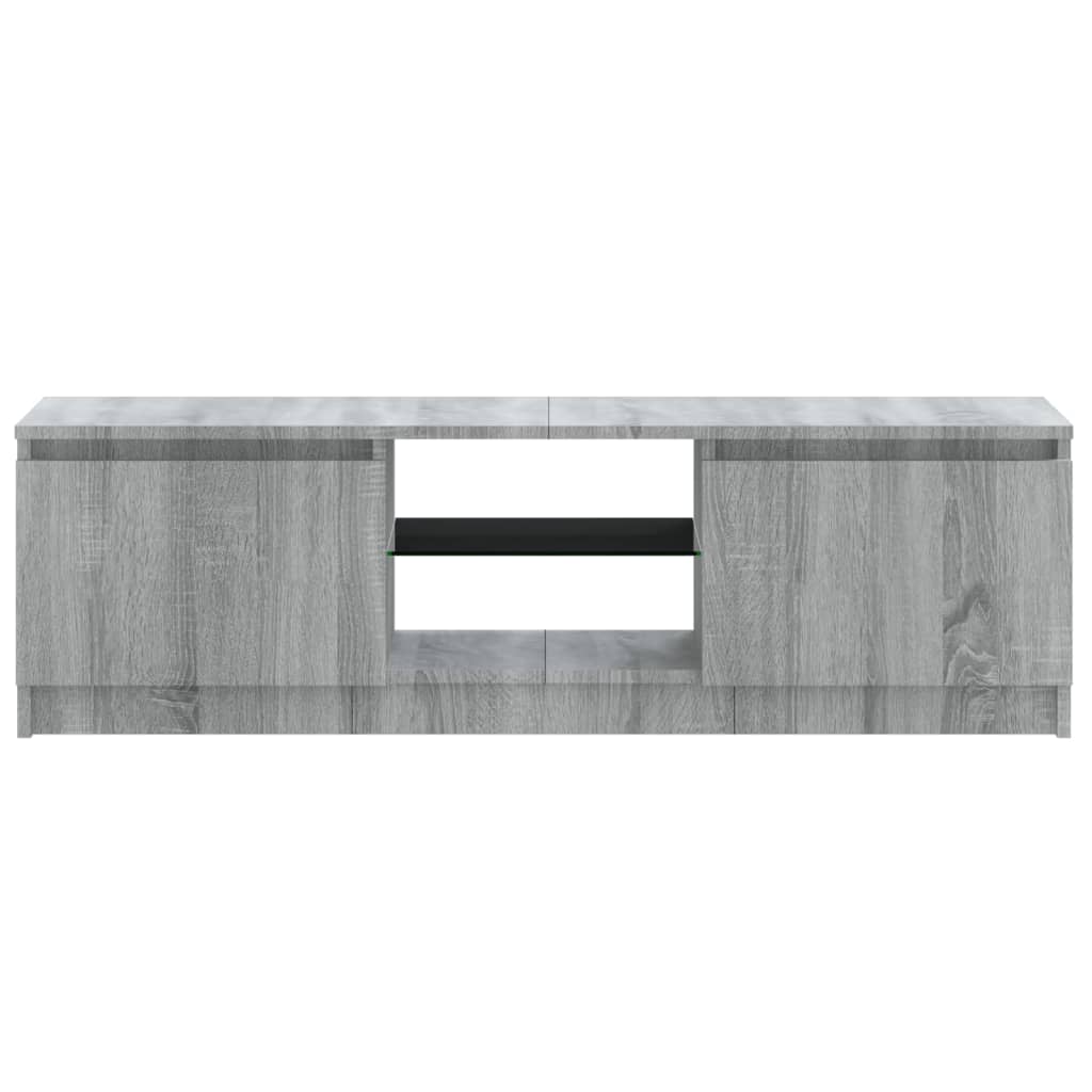 TV skrinka s LED, sivý dub sonoma 120x30x35,5 cm