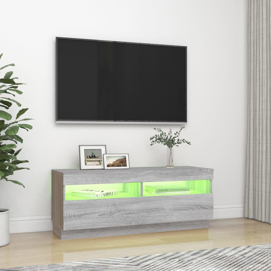 TV skrinka s LED, sivý dub sonoma 100x35x40 cm