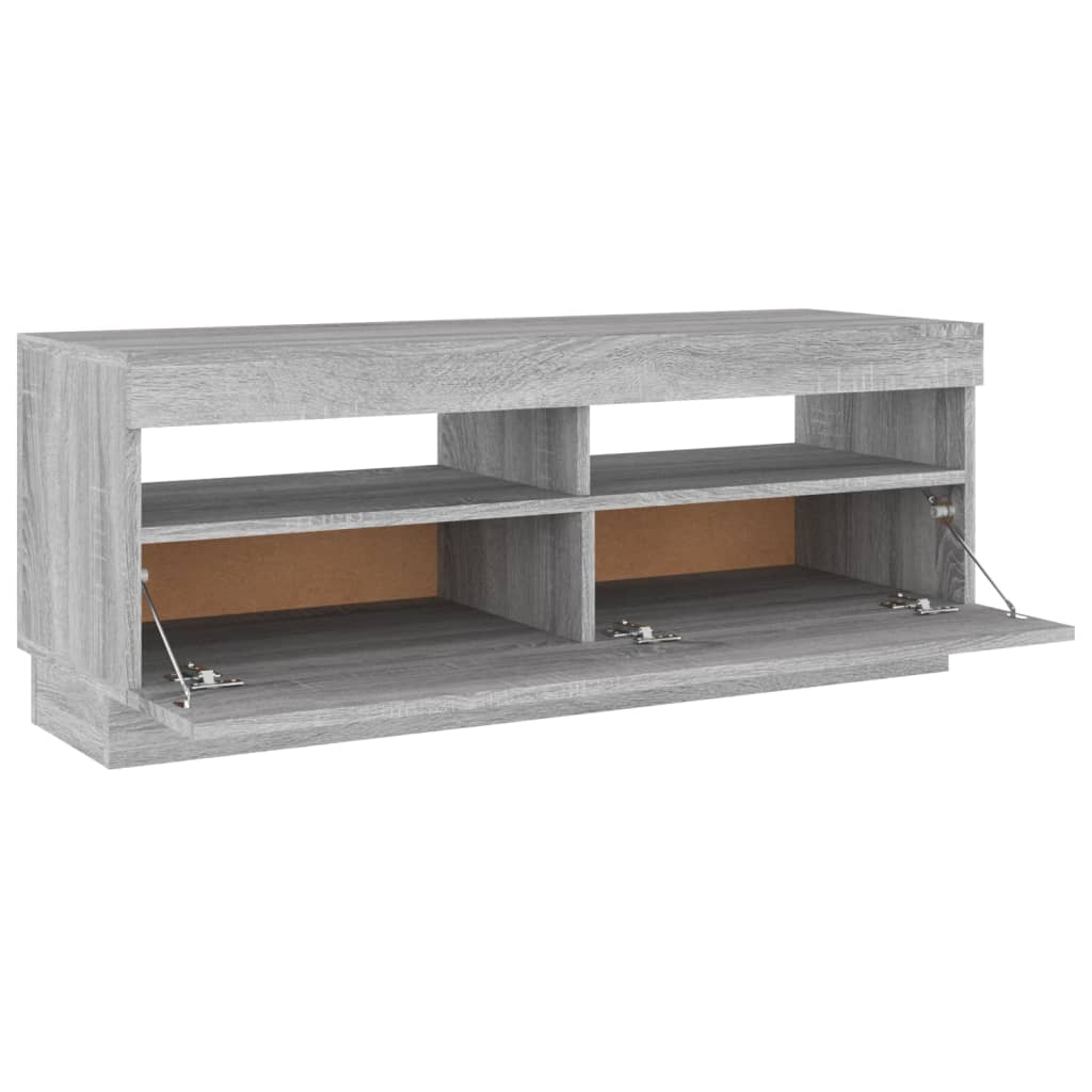 TV skrinka s LED, sivý dub sonoma 100x35x40 cm