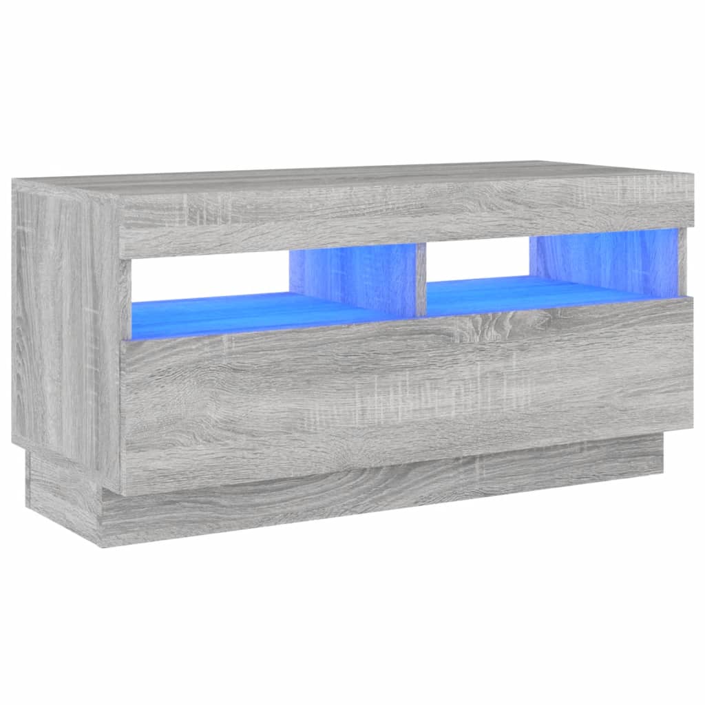 TV skrinka s LED, sivý dub sonoma 80x35x40 cm