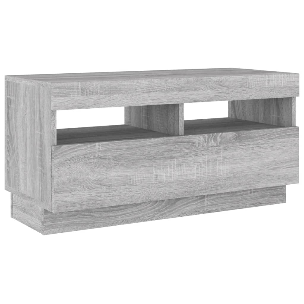 TV skrinka s LED, sivý dub sonoma 80x35x40 cm