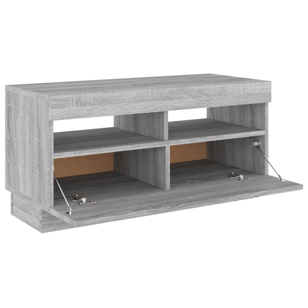 TV skrinka s LED, sivý dub sonoma 80x35x40 cm