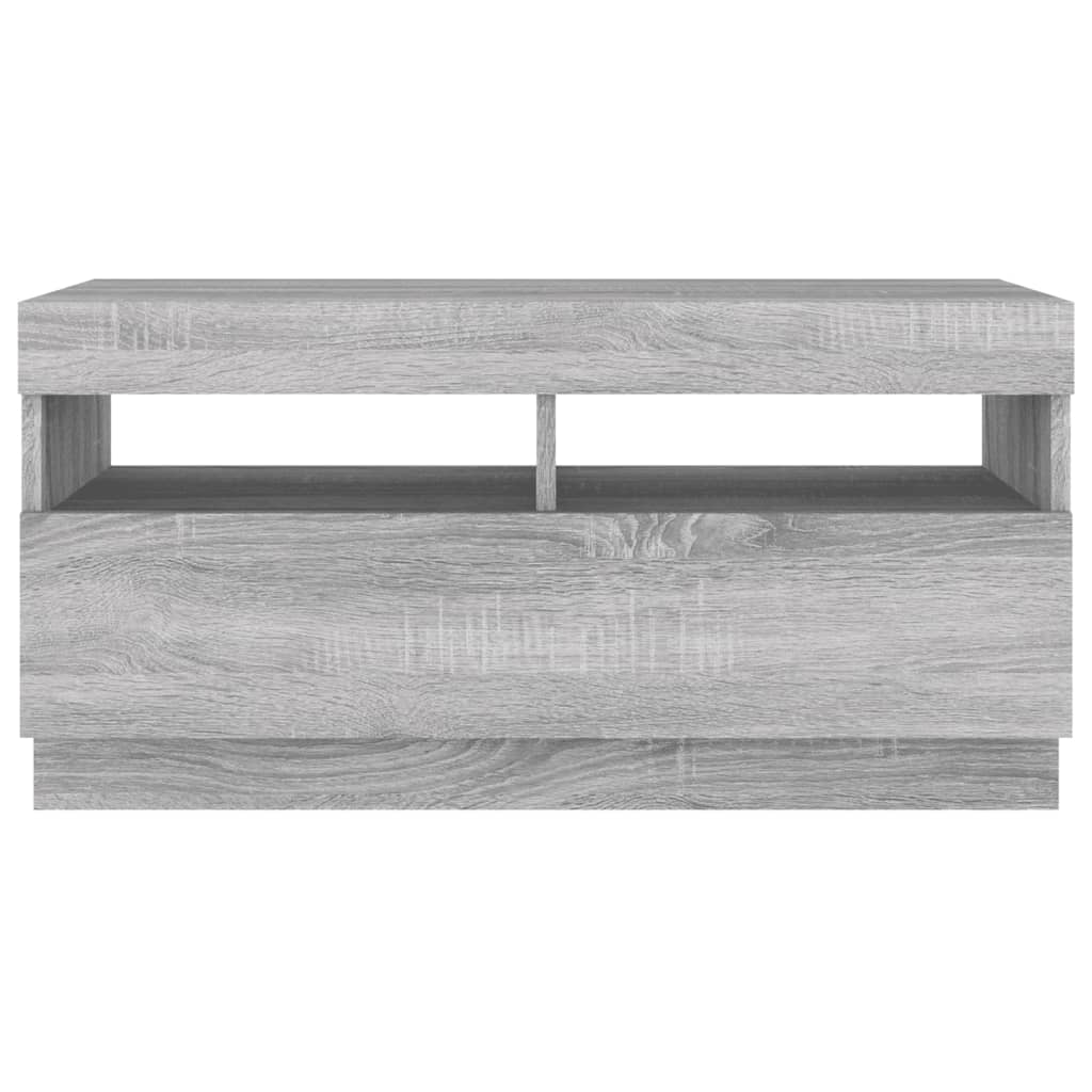 TV skrinka s LED, sivý dub sonoma 80x35x40 cm