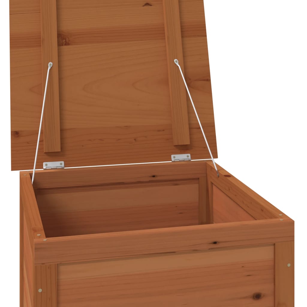 Vonkajší box na vankúše hnedý 50x50x56 cm jedľový masív