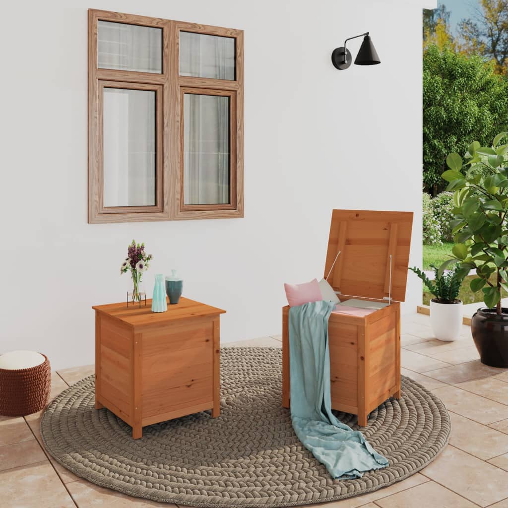 Vonkajší box na vankúše hnedý 50x50x56 cm jedľový masív