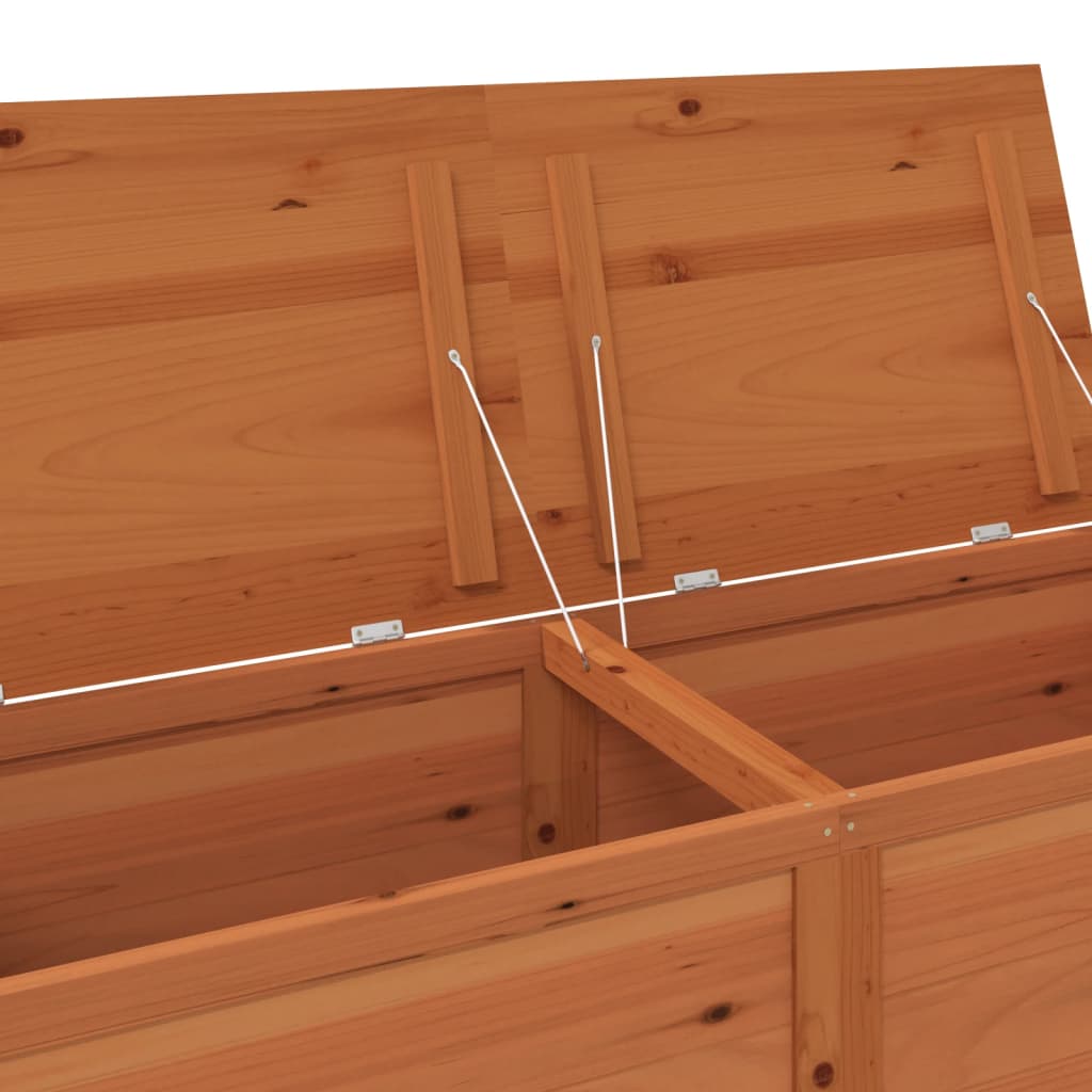 Vonkajší box na vankúše hnedý 150x50x56 cm jedľový masív